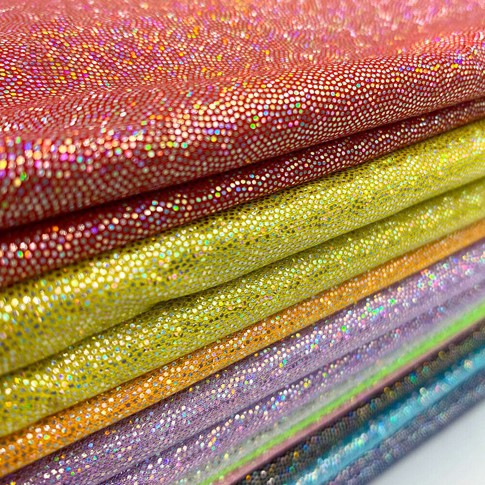 Crystal Mesh Fabric - 150x50cm glitter laser poliéster tecido iridescente