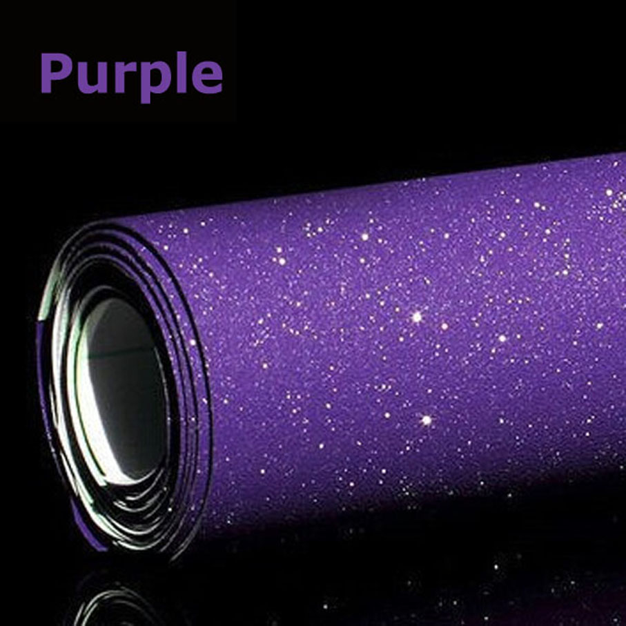 Glitter Vinyl Roll - 10/20/30/40/50/58x152cm/lote roxo glitter filme de vinil