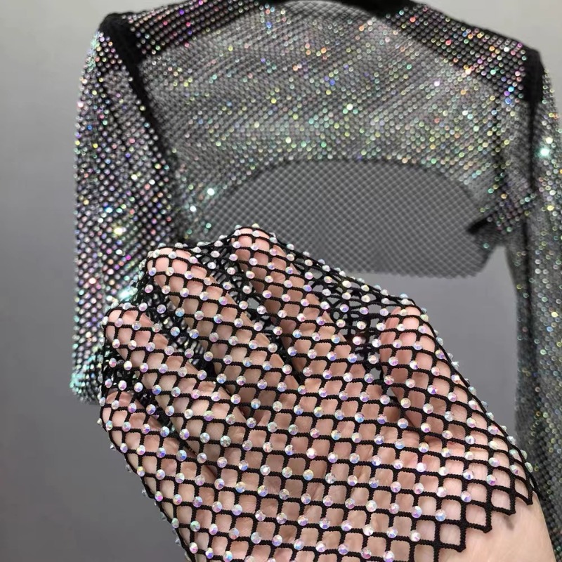Crystal Mesh Fabric - 50x120cm costura strass malha fita guarnição