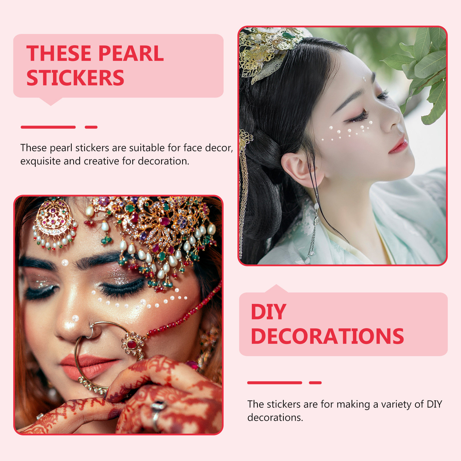Embellish Craft - 5 unidades de adesivos de pérolas