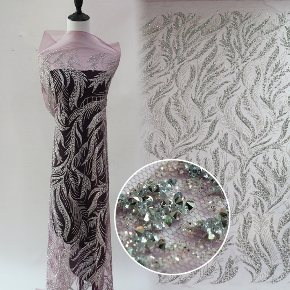 Crystal Mesh Fabric - 10 Tecidos de Malha Bordados com