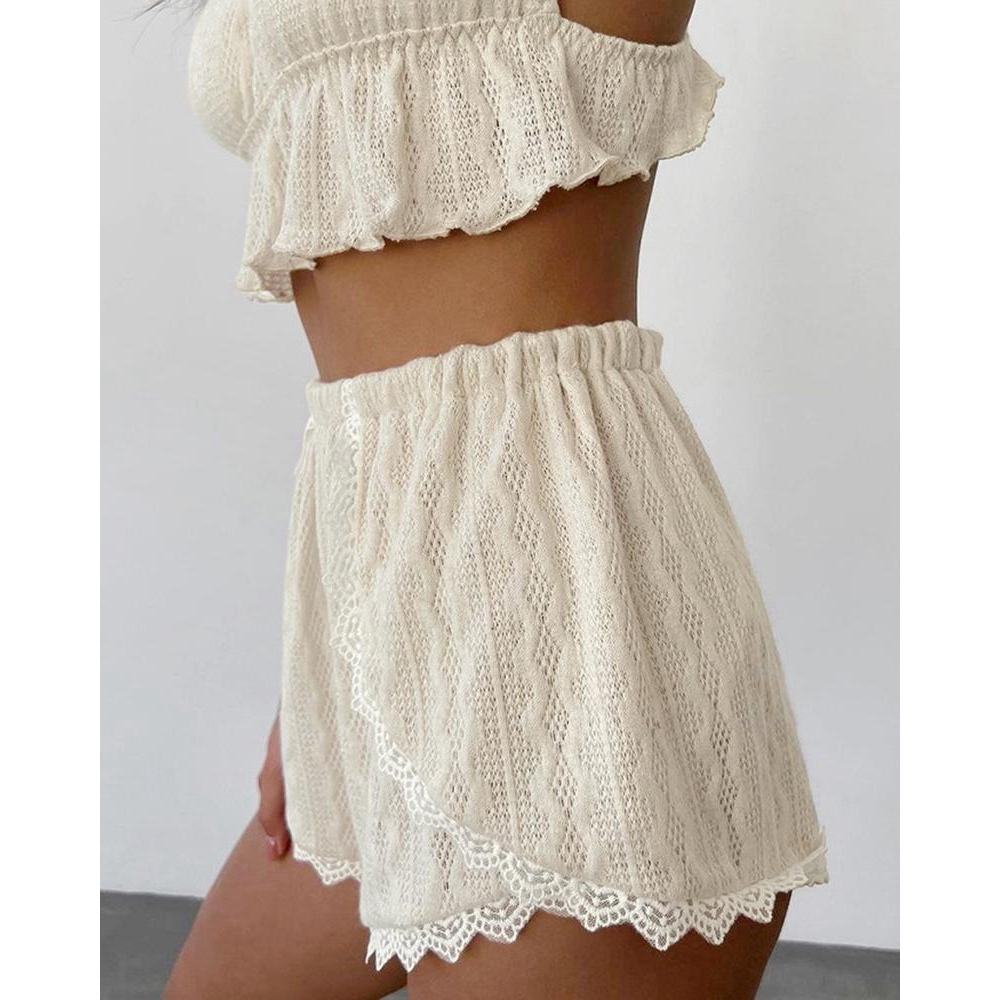 Conjunto Cmi texturizado com b - Elastic Lace Trim avaliação e preço