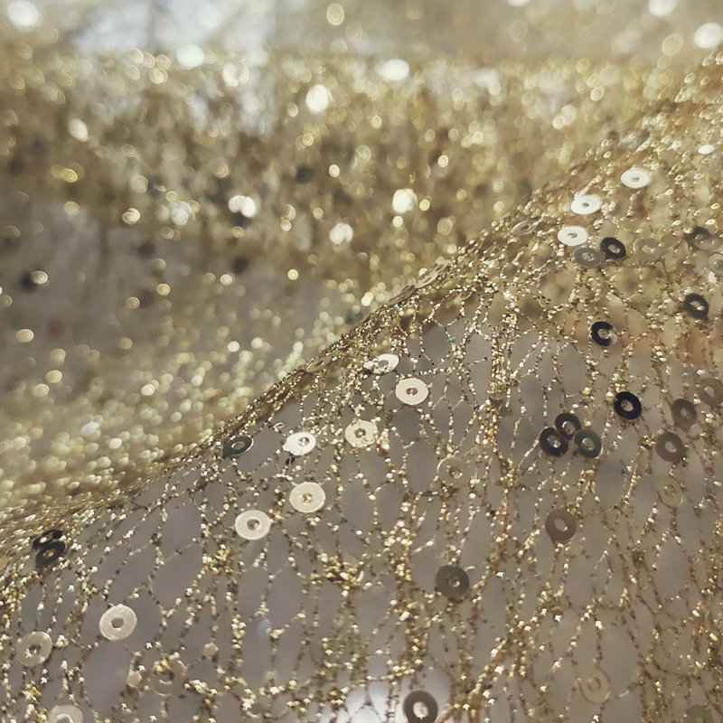 Tecido de Designer em Malha Du - Crystal Mesh Fabric avaliação e preço